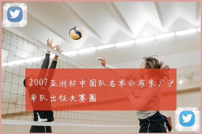 2007亚洲杯中国队名单公布朱广沪率队出征决赛圈
